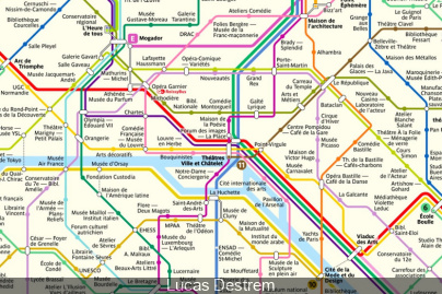 A lovely Paris metro map pins cultural places to support art ...