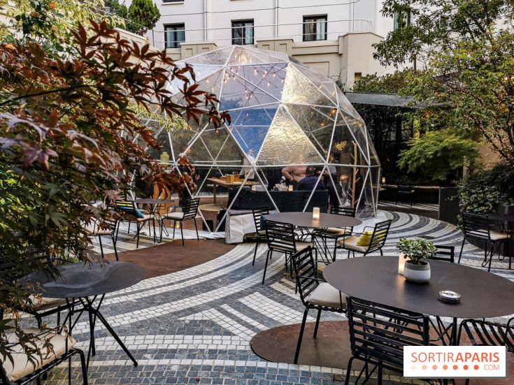 Bulle d’Hiver du Jardin privé : bar éphémère hivernal 2019/2020 du Novotel Paris Les Halles