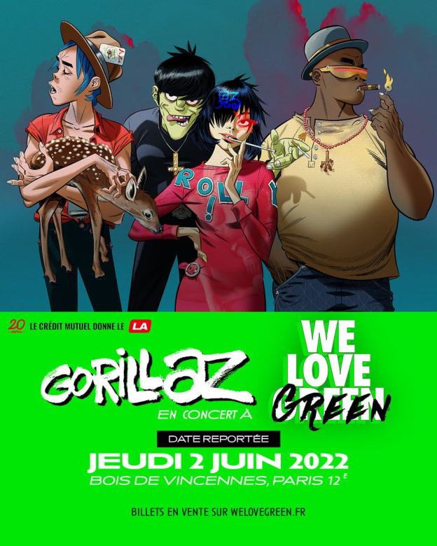 We Love Green 2022 in Paris: Gorillaz headlining