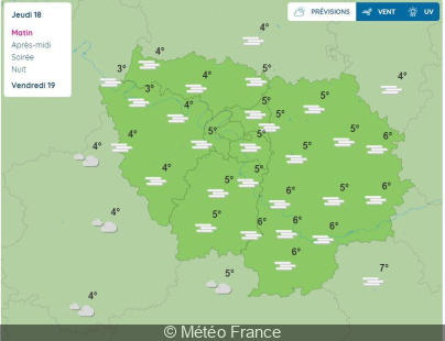 Weather forecast in Paris and Ile-de-France on Wednesday 17 and Thursday 18 November 2021