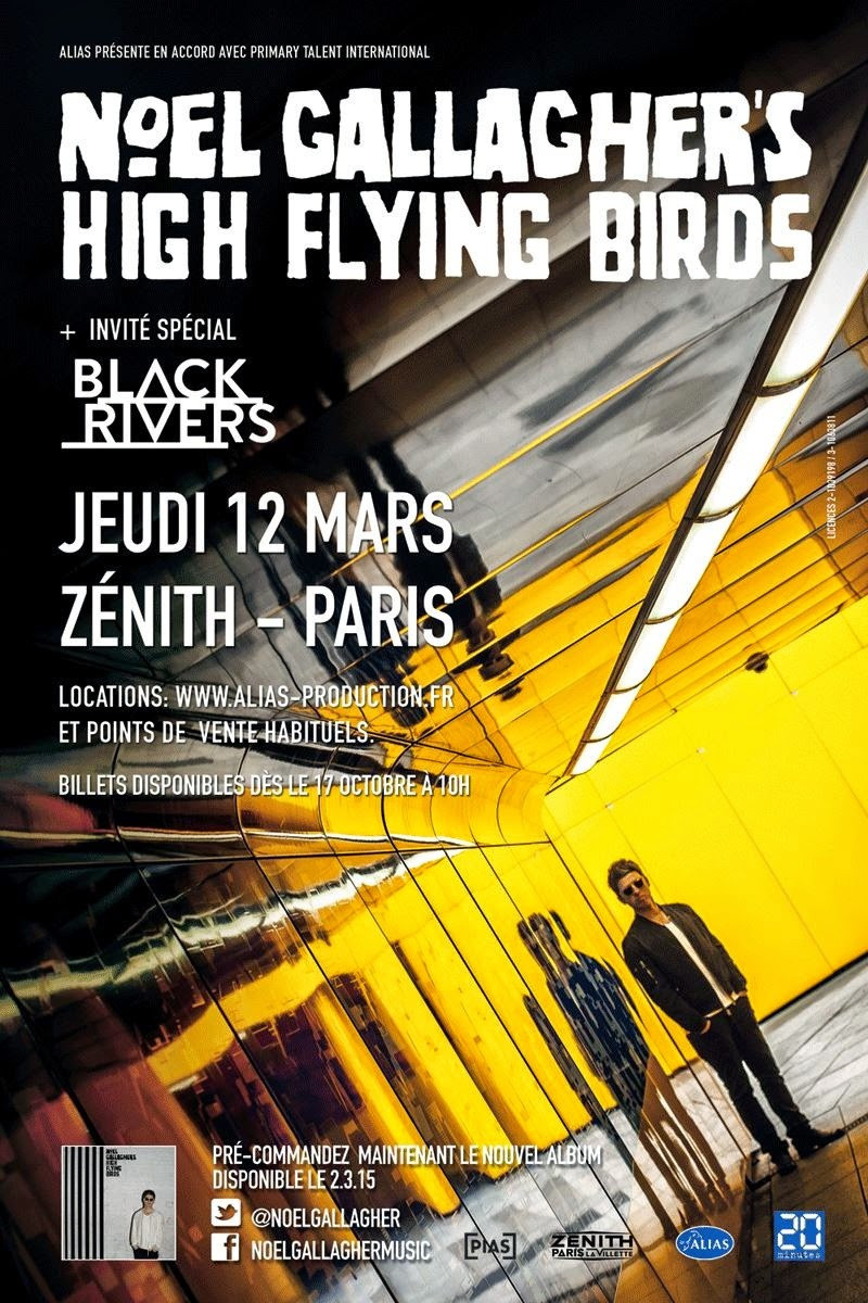 Noel Gallagher's High Flying Birds en concert au Zénith de Paris en mars 2015 - Sortiraparis.com