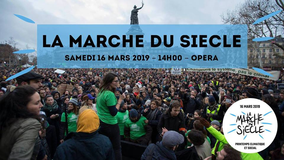 Marche Du Siècle Pour Le Climat Sur La Place De Lopéra à
