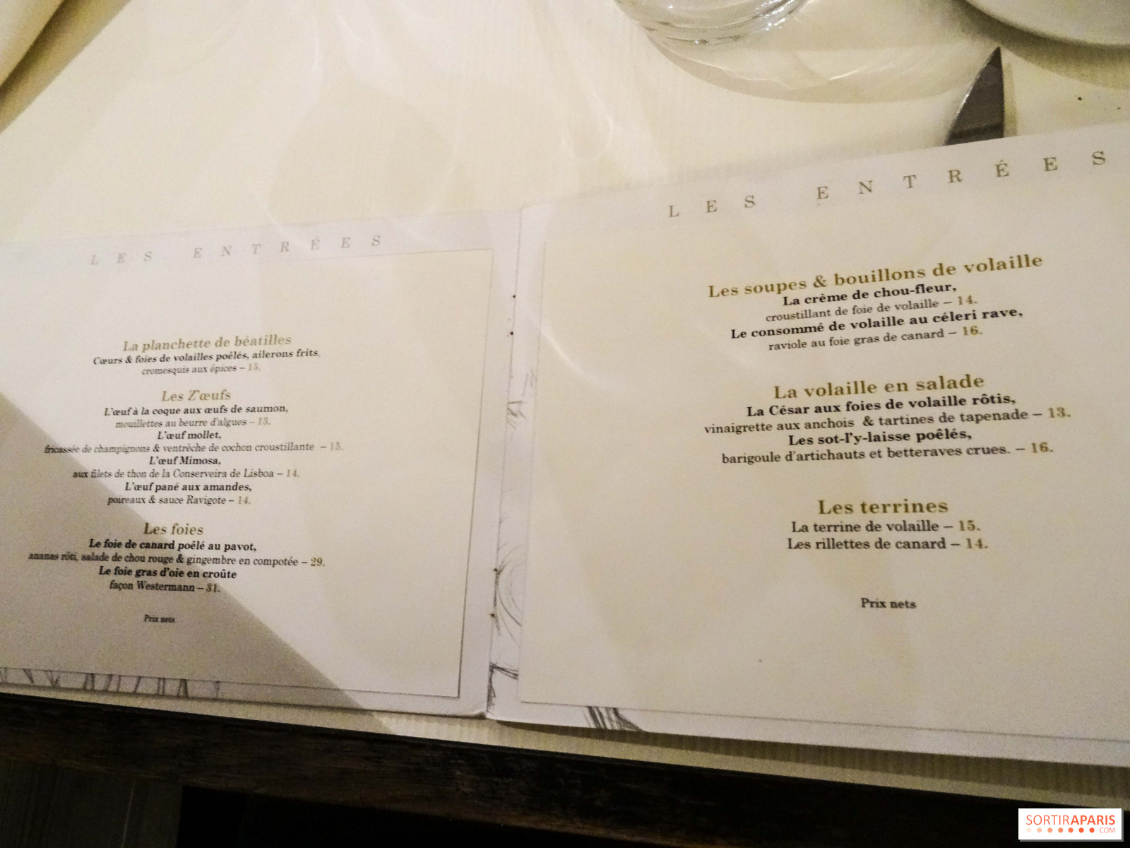 le coq rico menu