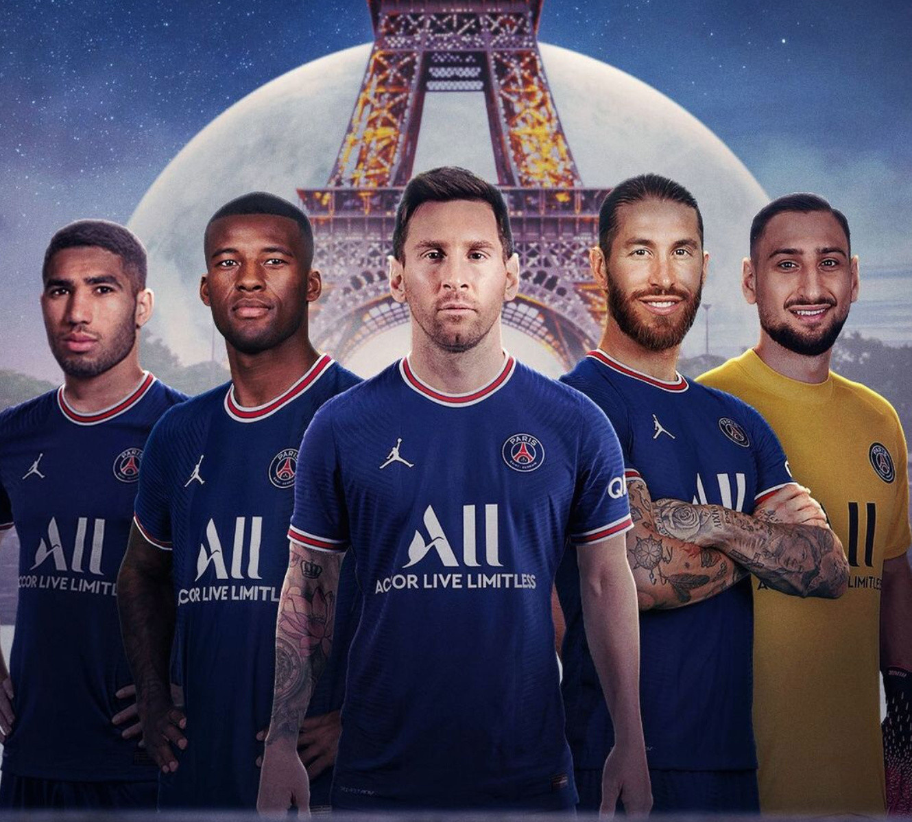 Psg Presentation De Messi Ramos Wijnaldum Hakimi Et Donnarumma Au Parc Des Princes Sortiraparis Com