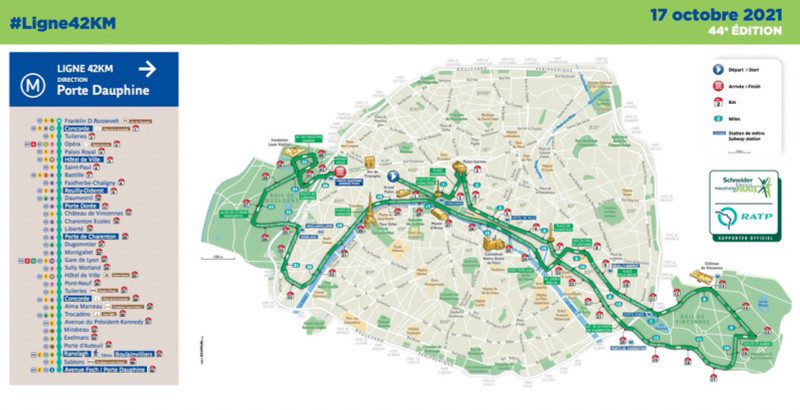 Marathon De Paris 21 La Ratp Accompagne Les Coureurs Avec La Ligne42km Sortiraparis Com