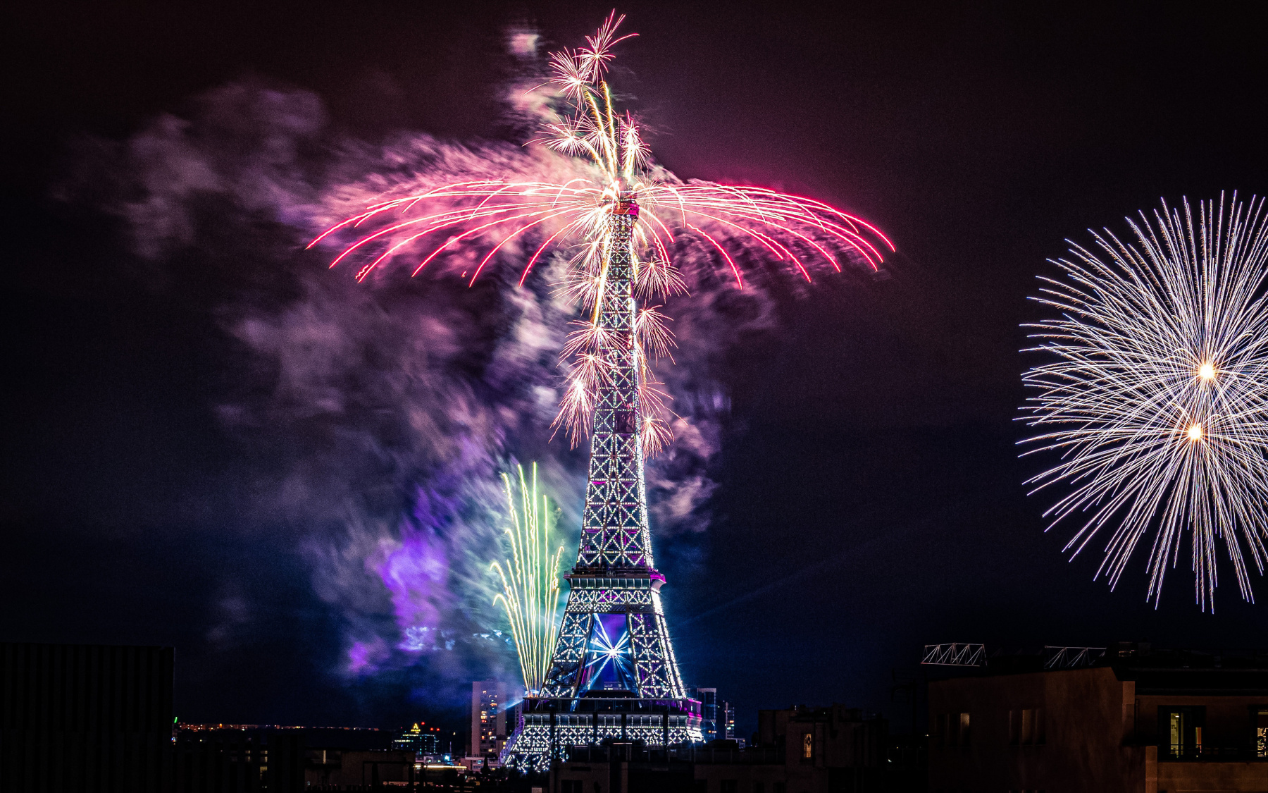 Video Et Photos Du Feu D Artifice Du 14 Juillet 2020 A Paris Sur La Tour Eiffel Sortiraparis Com